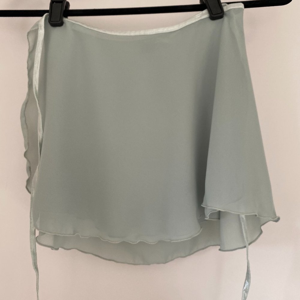 ❌ SOLD ❌ Ballet Wrap Skirt - Sea Green - Contoured Leg Line (SAB-Style)
